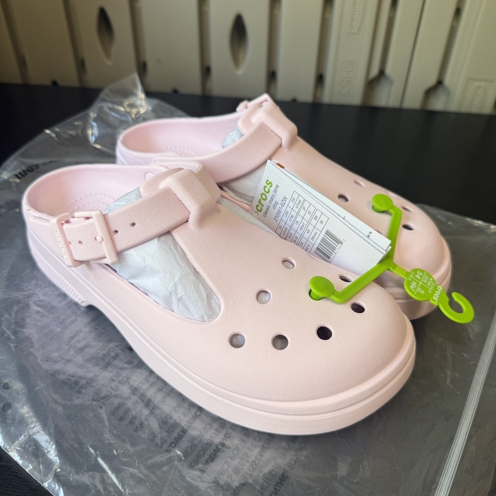 Crocs Classic Mary Jane Clog Pink Women's Sandals Shoes Size 9